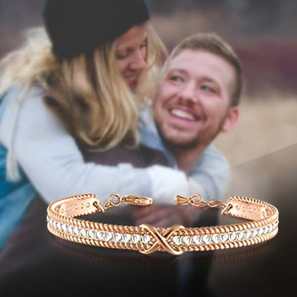 Adjustable 14K Gold Plated Infinity Heart Bracelet ๐