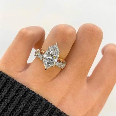 2 Pcs Special Marquise Cut Ring Set