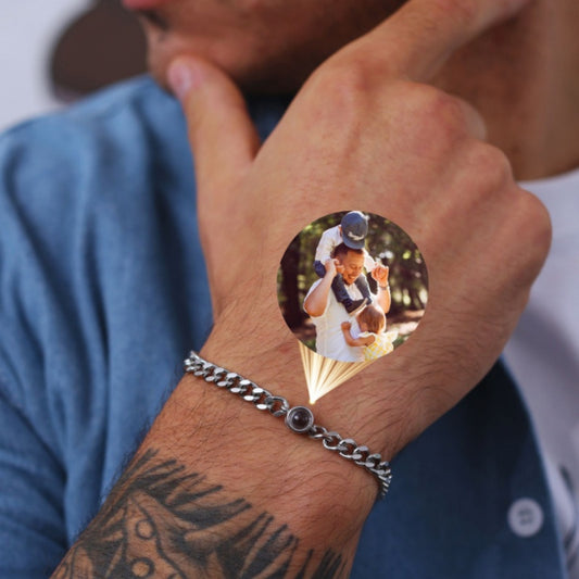 Bracelet photo personnalisé pour homme 