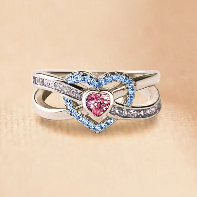 Bague personnalisée mère et fille liées à jamais ensemble, amour infini