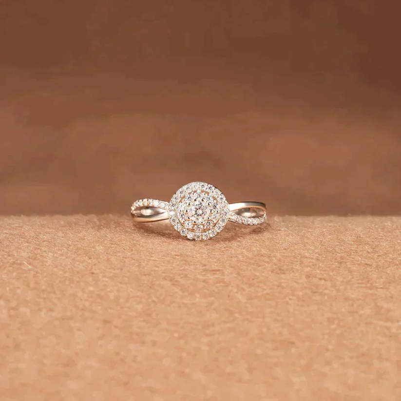 Bague avec pierre de naissance bicolore 