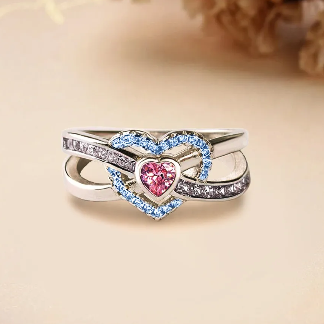 Bague personnalisée mère et fille liées à jamais ensemble, amour infini