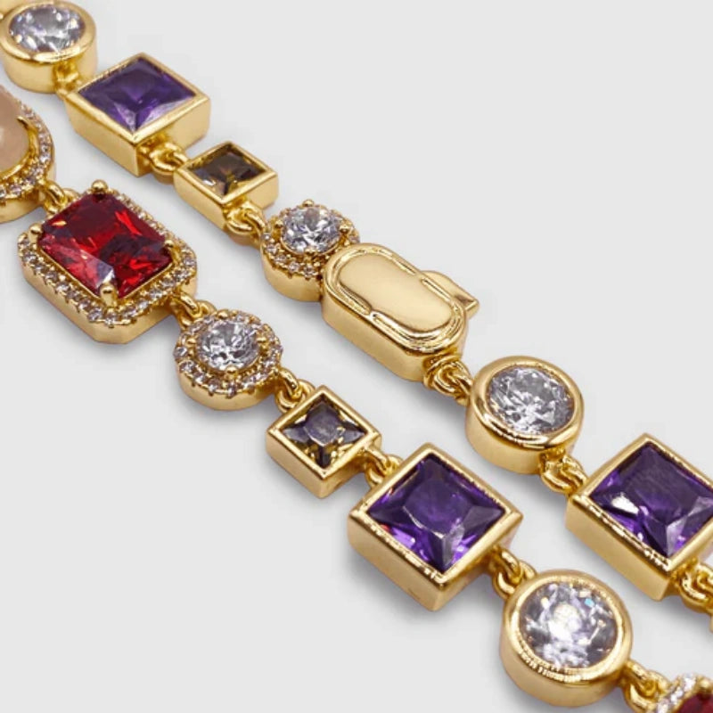 18K Gold AAA Cubic Zirconia Gemstone Set