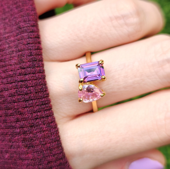 Enchanting Dual Birthstone Ring
