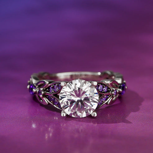 Butterfly💝 Round Cut Sterling Silver Ring