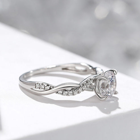 Bague ronde torsadée en argent 925S 