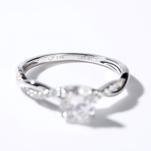 Bague ronde torsadée en argent 925S 
