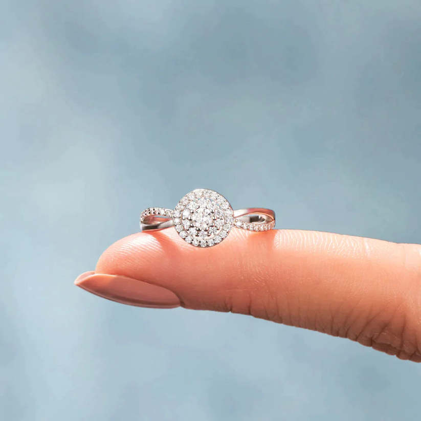 Bague avec pierre de naissance bicolore 