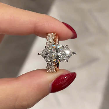 2 Pcs Special Marquise Cut Ring Set