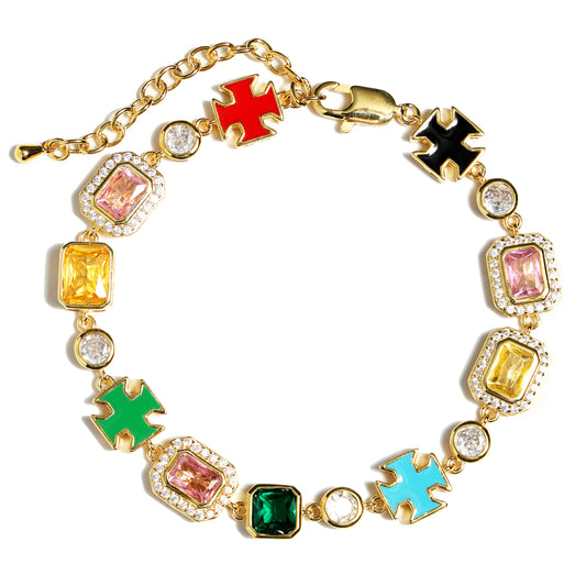 Multicolored Motif Timeless Elegance Bracelet