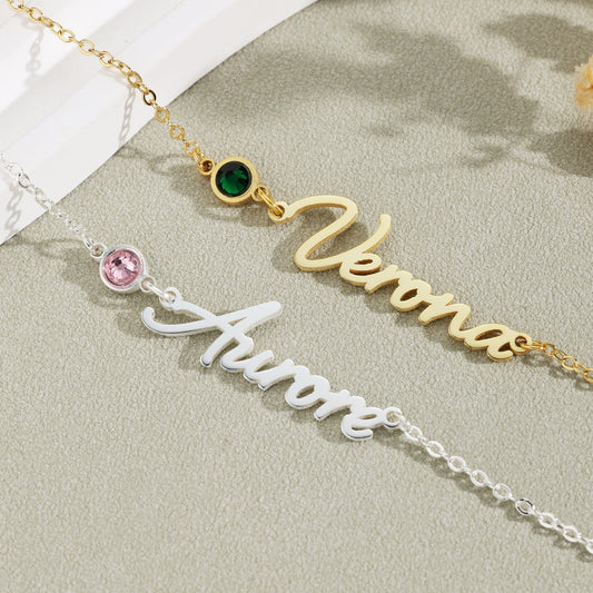Name & Birthstone Bracelet 💖