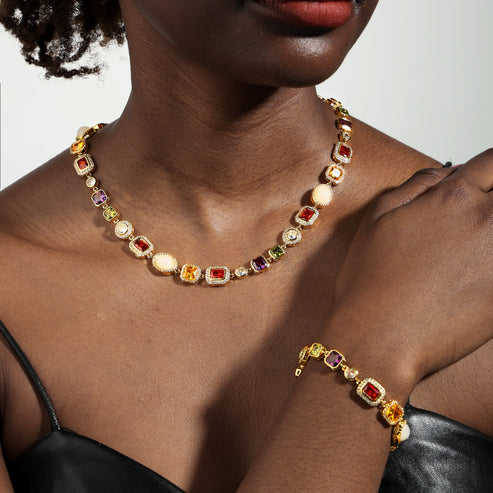 Rainbow Motif Gemstone Set
