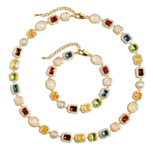 Collier de pierres précieuses glacées ❄️ 