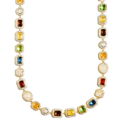 Collier de pierres précieuses glacées ❄️ 