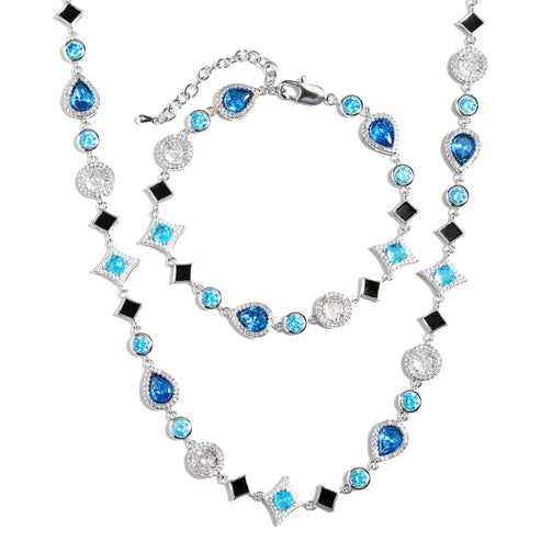 Star Celestial Motif Blue Gemstone Set