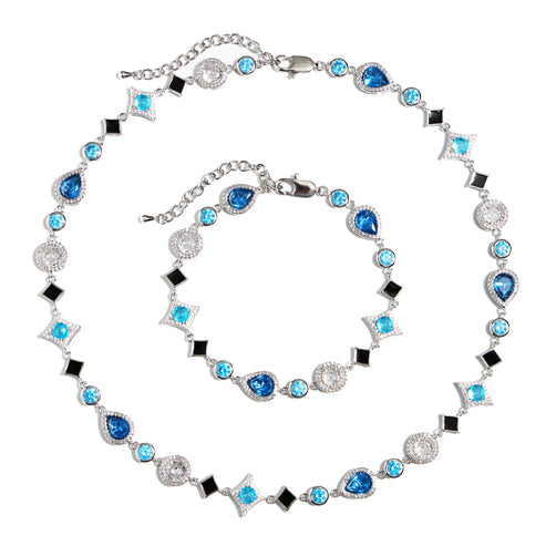 Star Celestial Motif Blue Gemstone Set