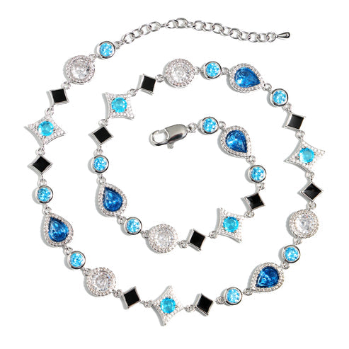 Star Celestial Motif Blue Gemstone Set