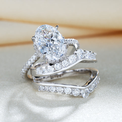 Exclusive Oval Cut Ring Set