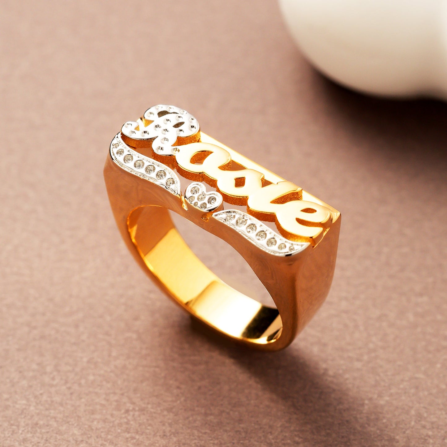 Bague avec nom personnalisé❤️ 