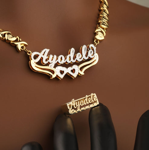 Personalized Name Necklace & Ring Set