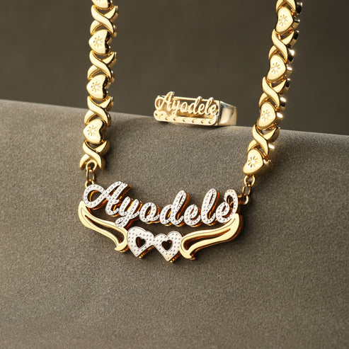 Personalized Name Necklace & Ring Set