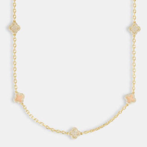 Pink Agate & Iced Motif Rolo Gemstone Set
