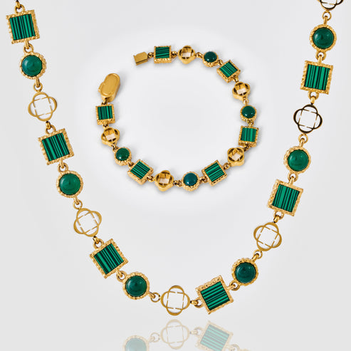 Green Quartz Gemstone Set