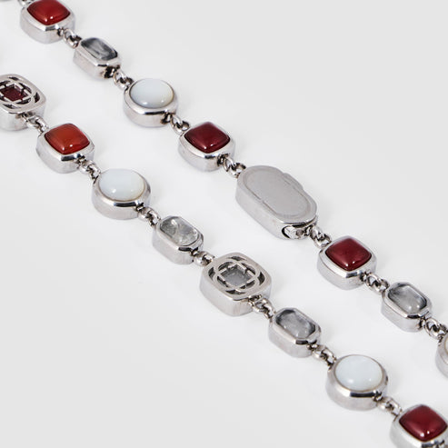 Collier en cristal rouge 🔻Pierres précieuses 