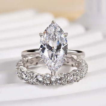 2 Pcs Special Marquise Cut Ring Set