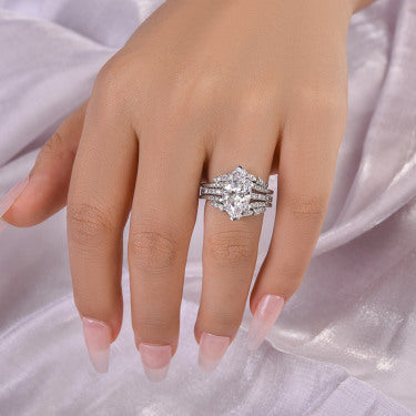 Marquise Two-in-one Cut Insert Ring Set