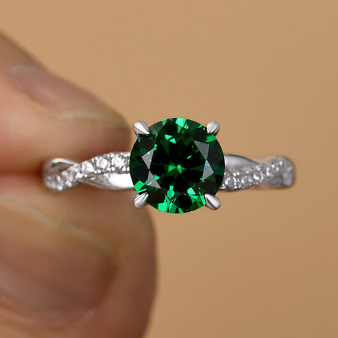 Bague de promesse taille ronde de 1,25 carat 