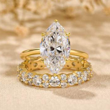 2 Pcs Special Marquise Cut Ring Set
