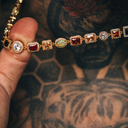 18K Gold AAA Royal Gemstone Set