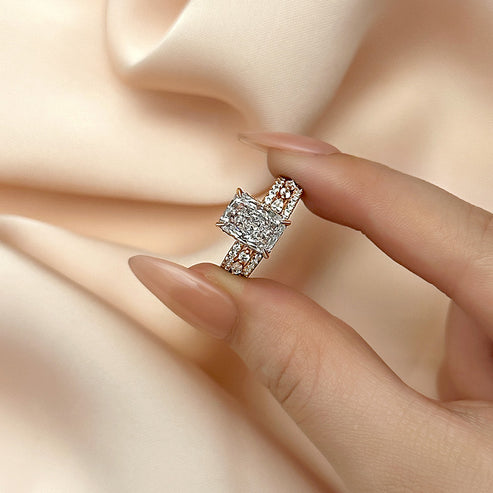 Ensemble de 3 bagues Noble Radiant Cut 