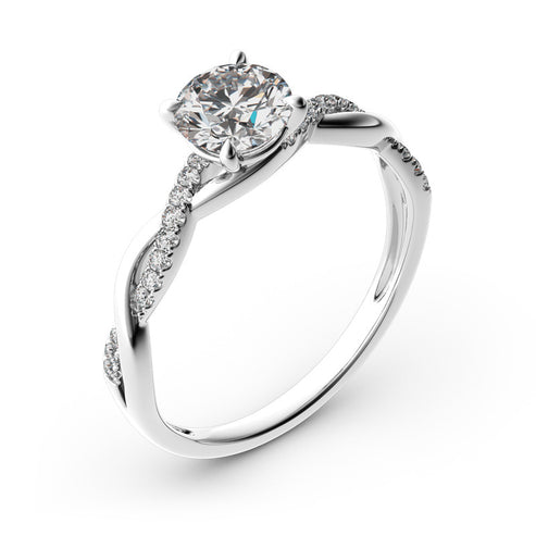 Bague ronde torsadée en argent 925S 