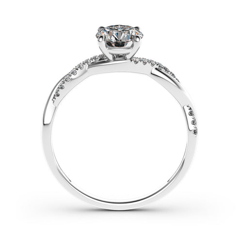 Bague ronde torsadée en argent 925S 