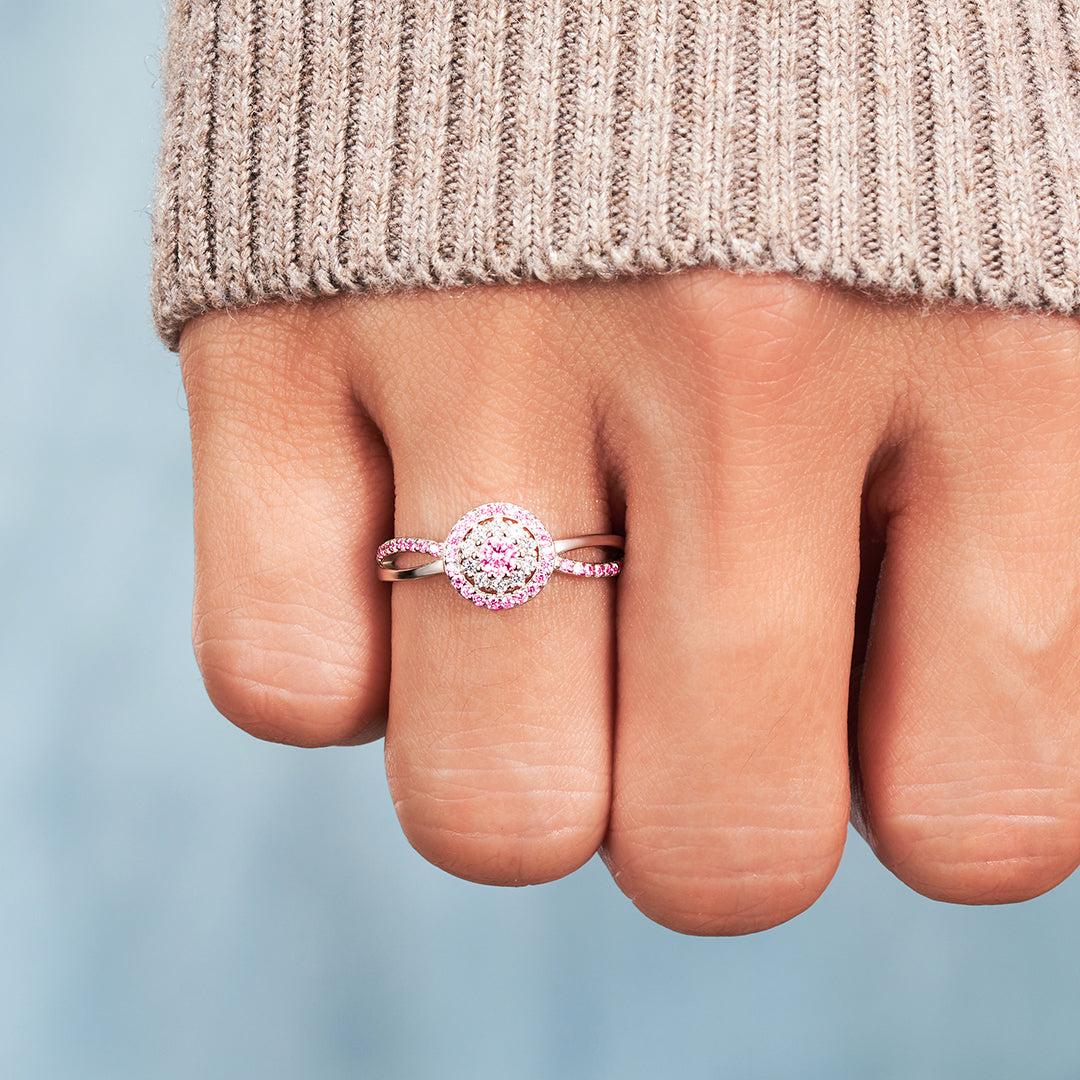 Custom Two Color Birthstone Ring