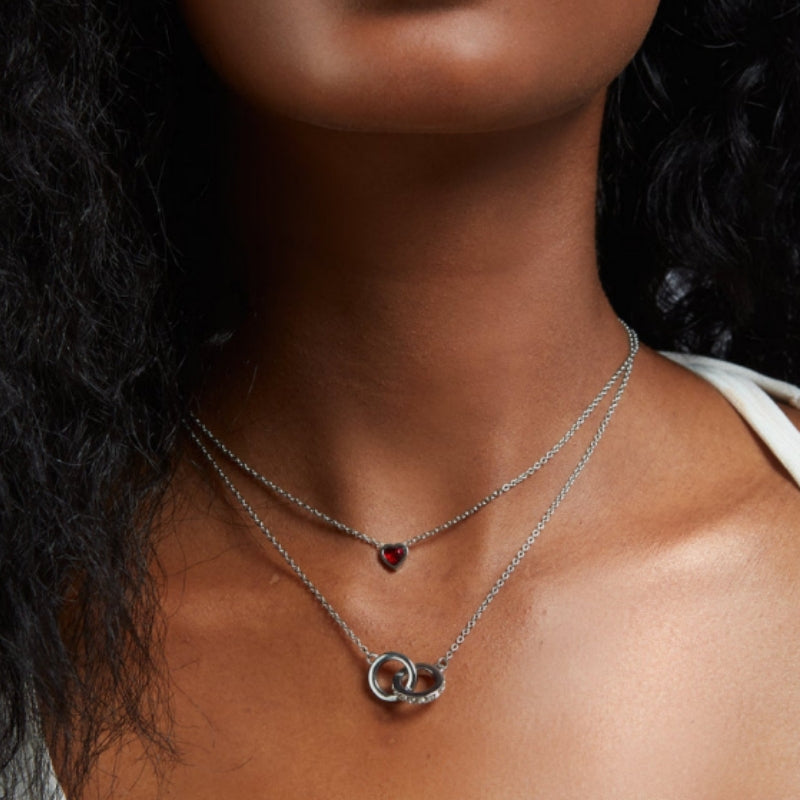 Interlinked Crystal Necklace