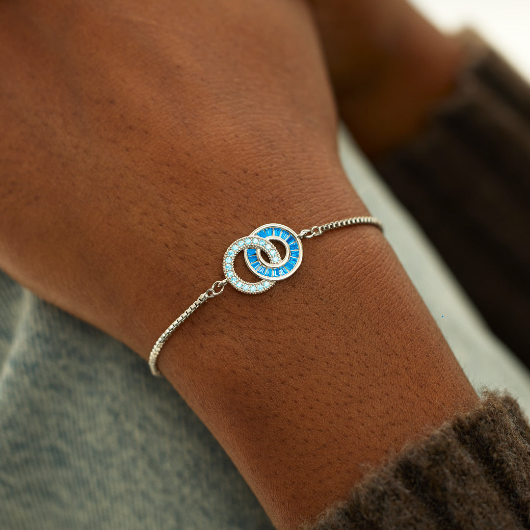 💝Bracelet Cercles à Maillons Mère et Fille 