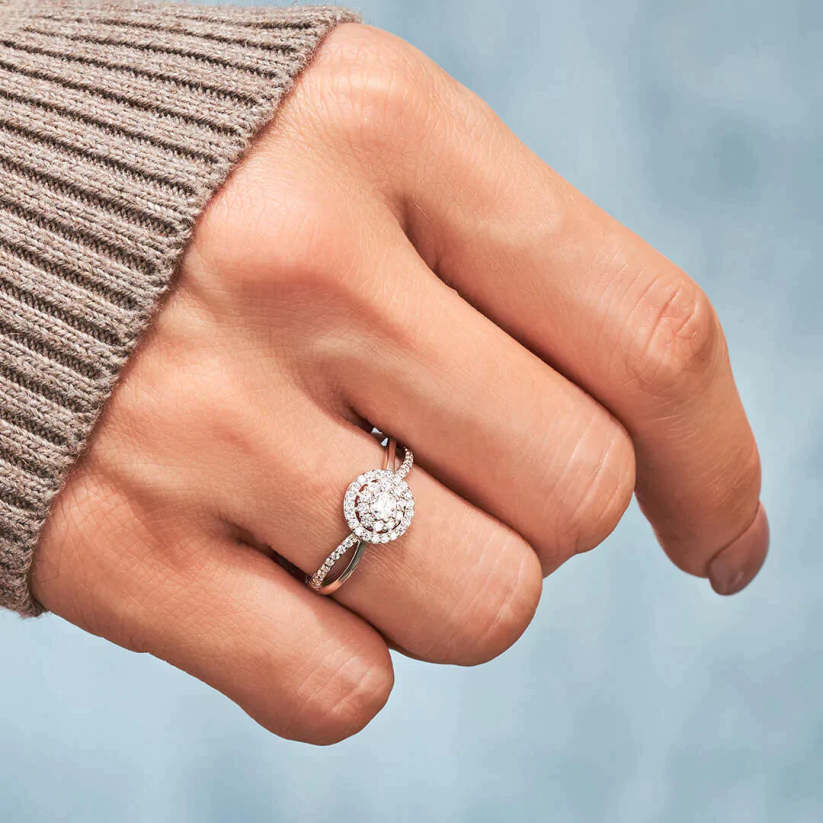 Bague avec pierre de naissance bicolore 