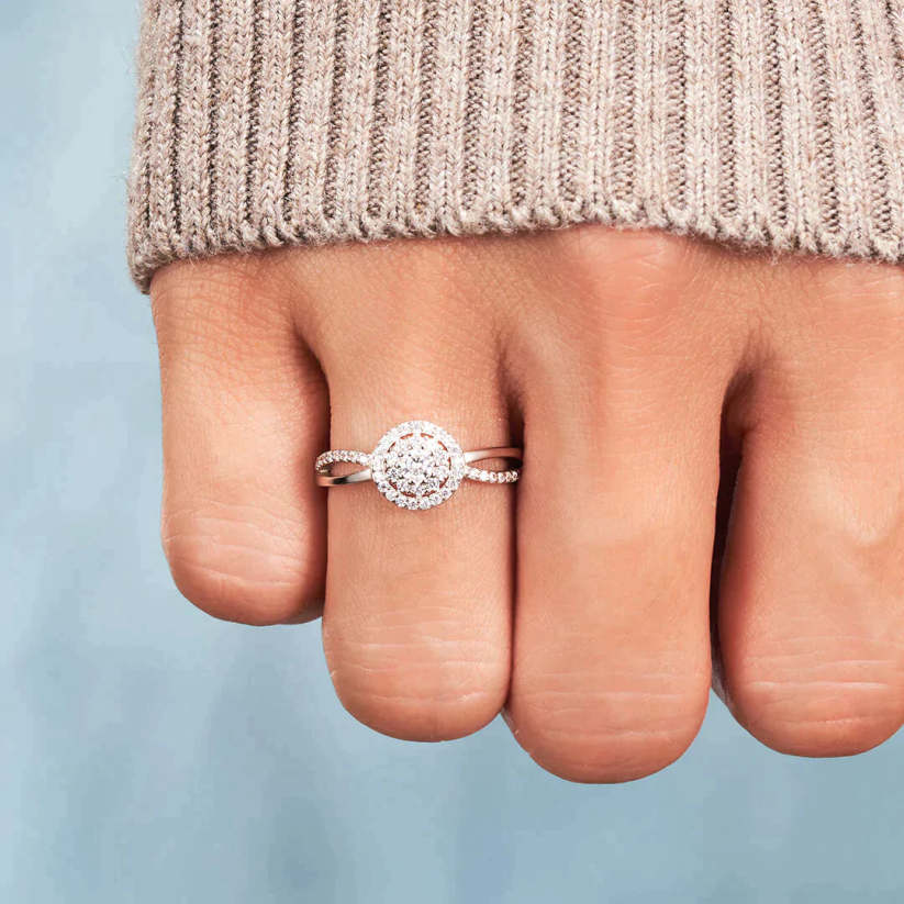 Bague avec pierre de naissance bicolore 