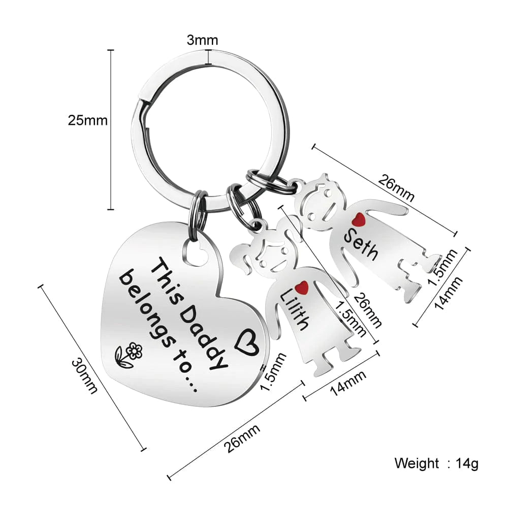 Personalized Family Name Keychain