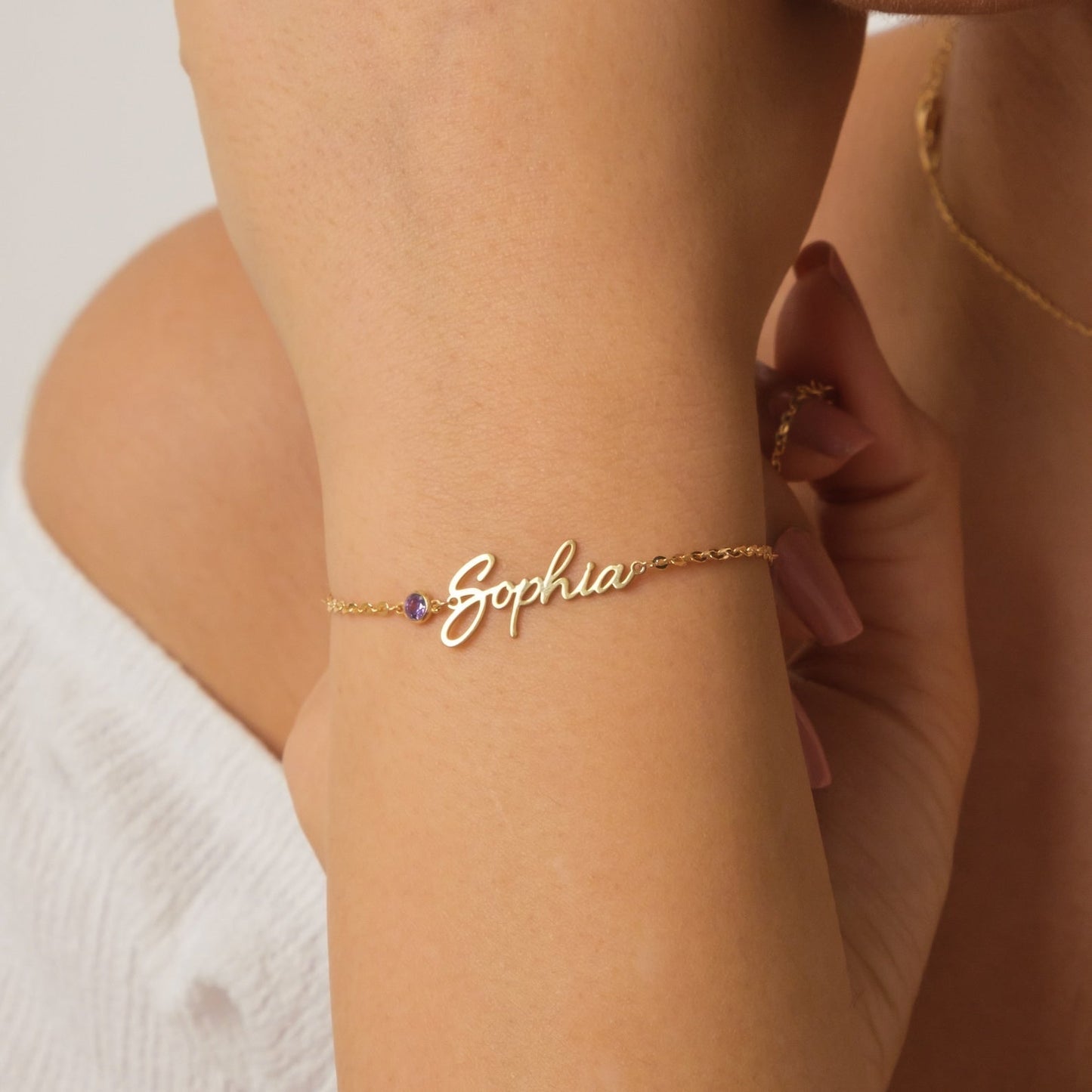 Name & Birthstone Bracelet 💖