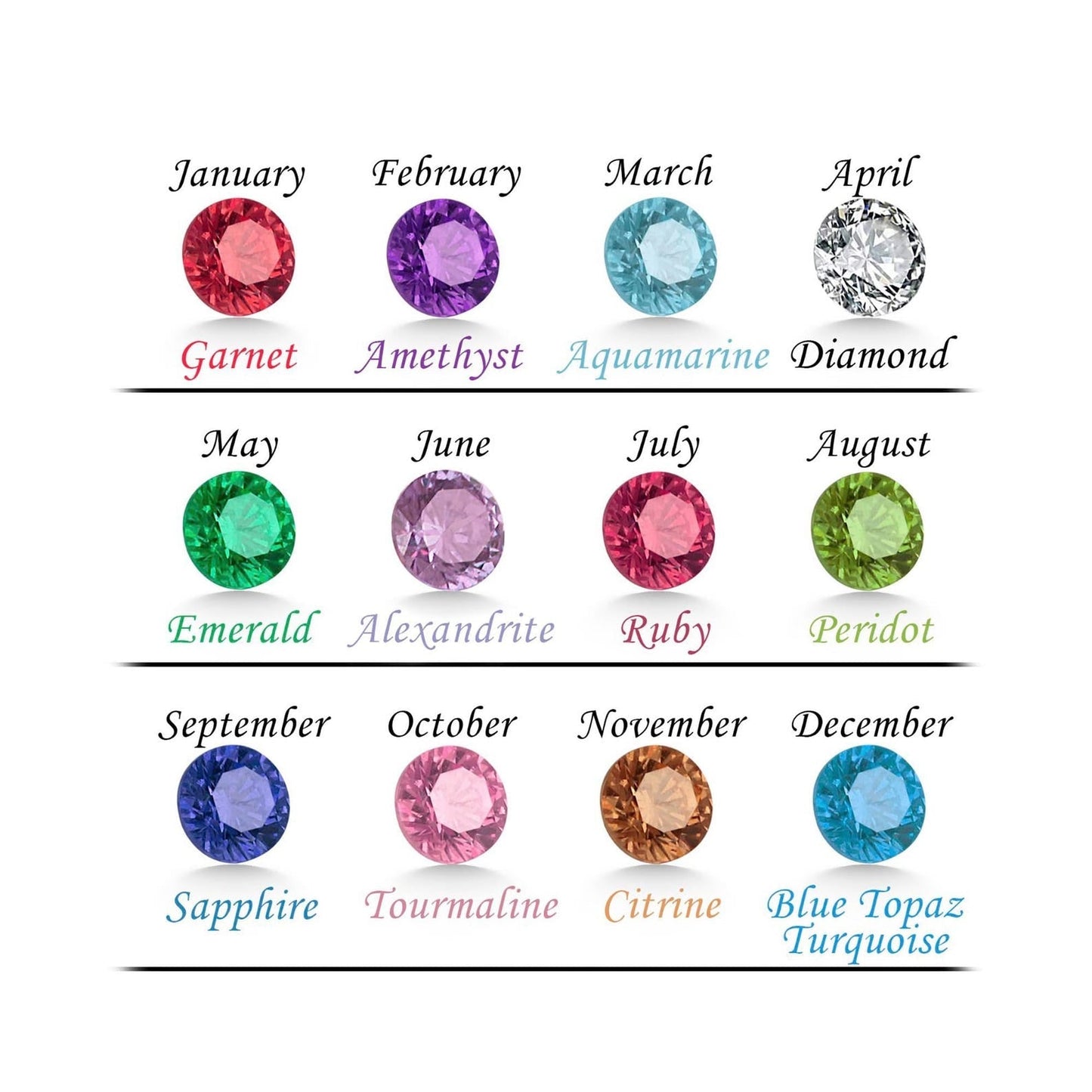 Custom Two Color Birthstone Ring