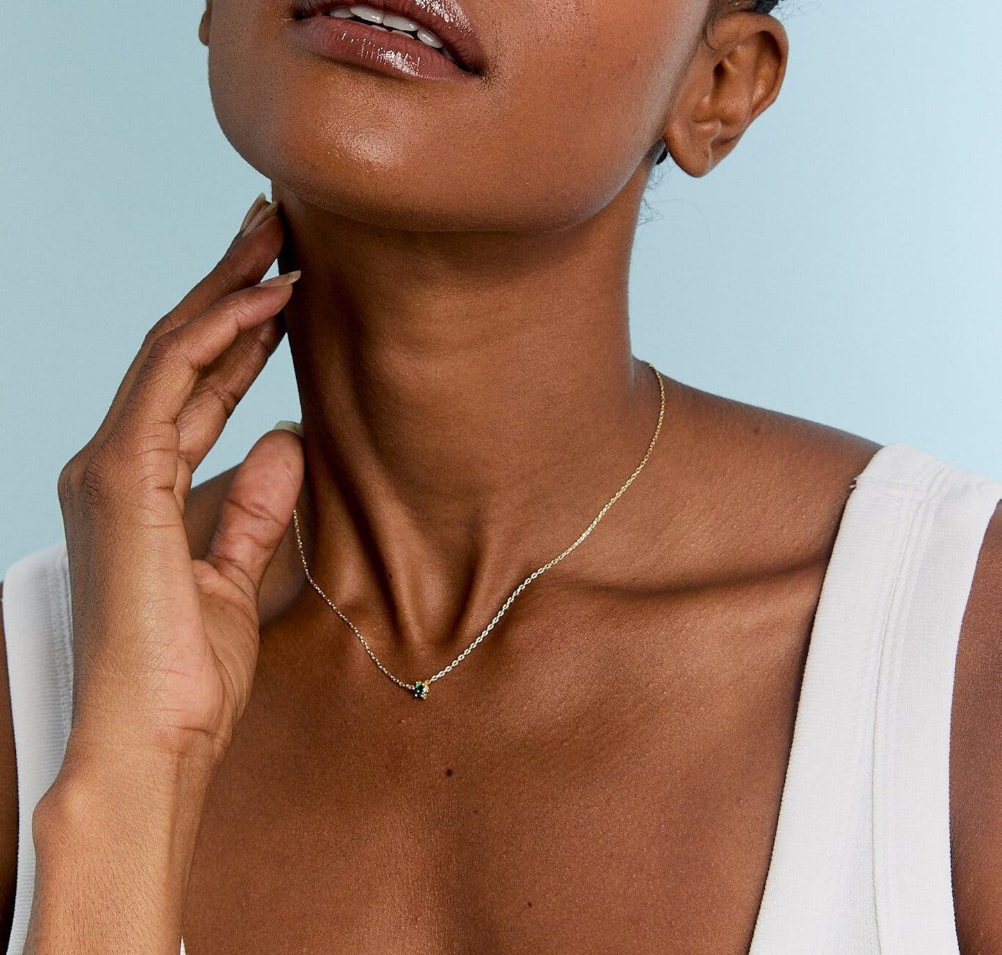 Collier personnalisé avec pierre de naissance familiale