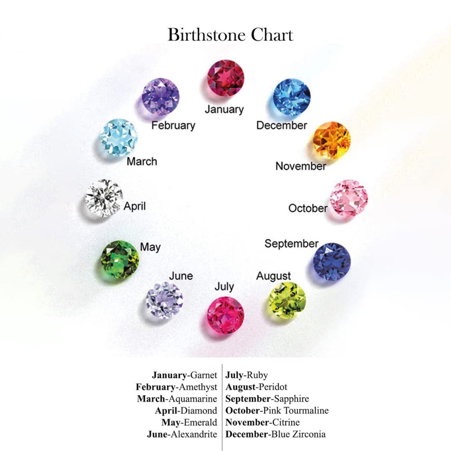Baguette Birthstone Necklace