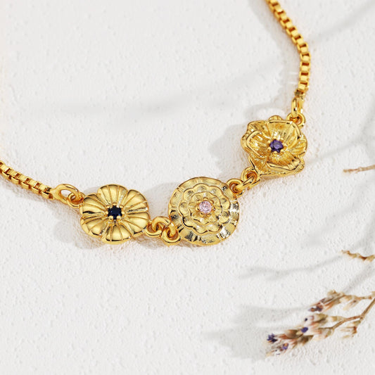 Personalized Birth Flower Bracelet