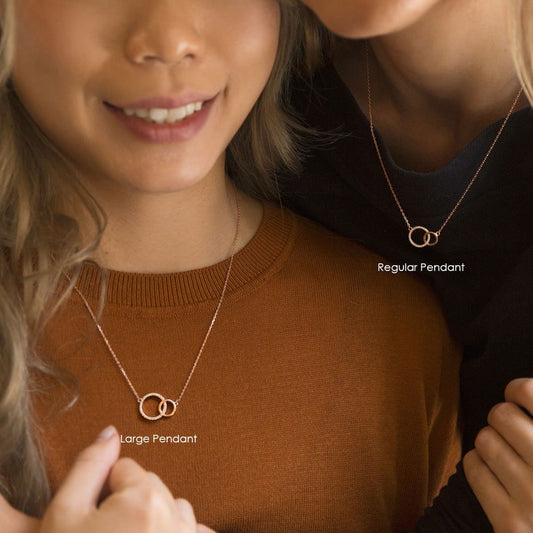 Mother Daughter Interlocking Ring Bracelet