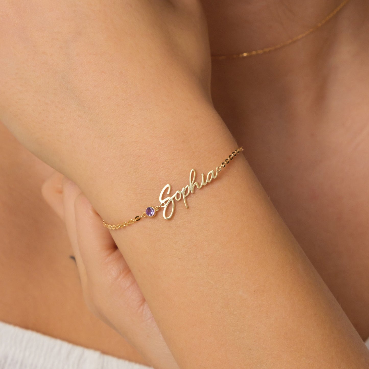 Name & Birthstone Bracelet 💖