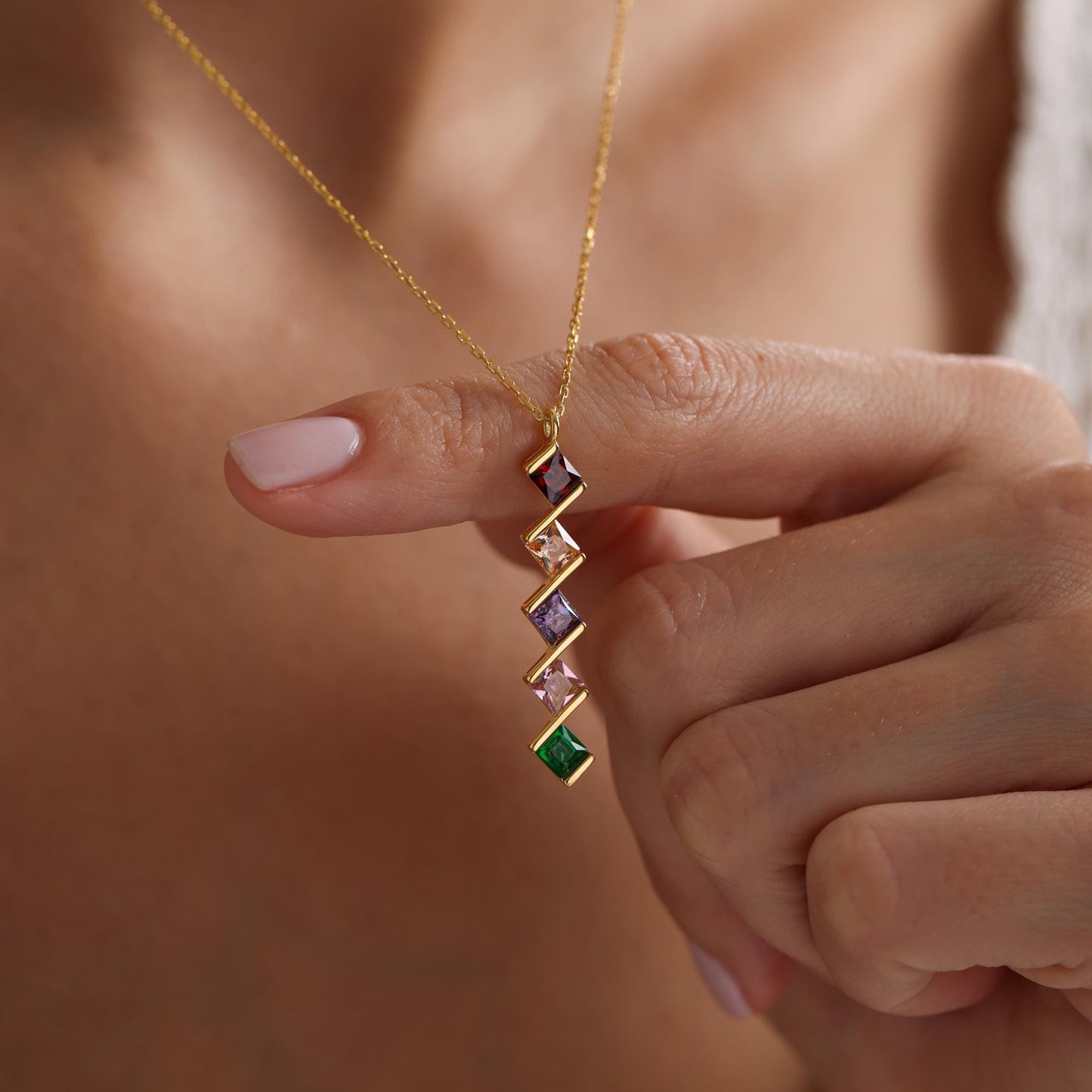 Multi Birthstone Necklace